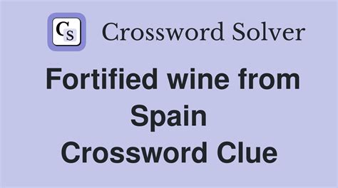 crossword clue wine from spain